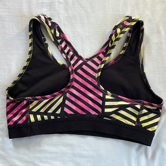 Pink and Yellow Nike Dri-Fit Sports Bra - Picture 3 of 3